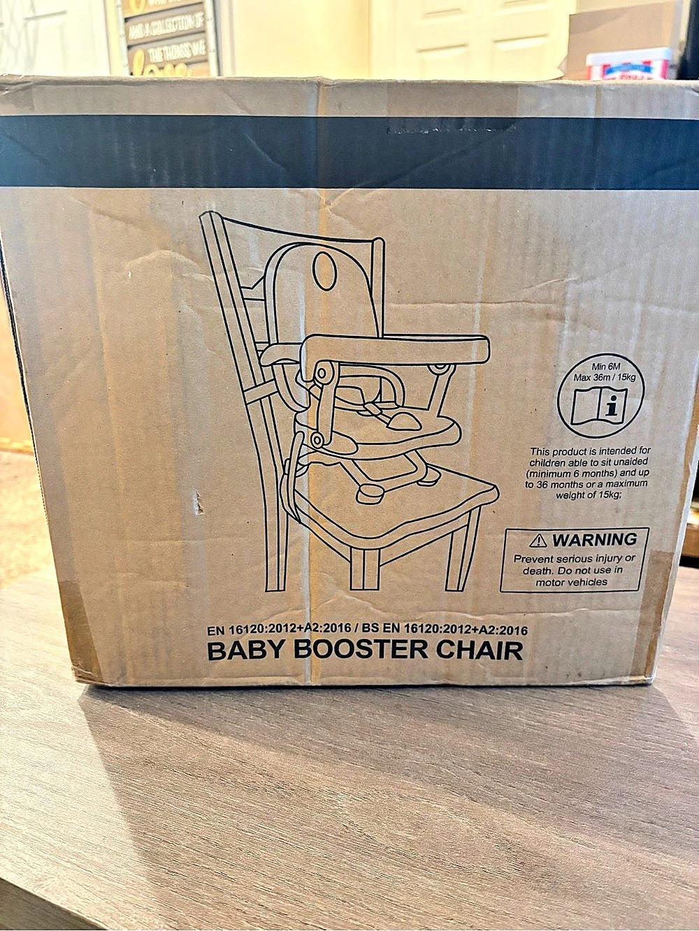 YOLEO Baby High Chair Booster Seat with Removable Tray Gray